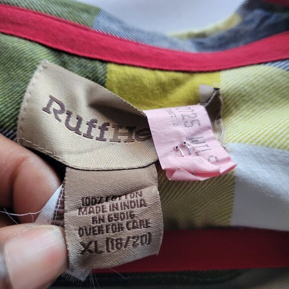 Ruff Hewn Yellow Plaid Long Sleeve Button-down Shirt (Size XL) - Picture 12 of 16